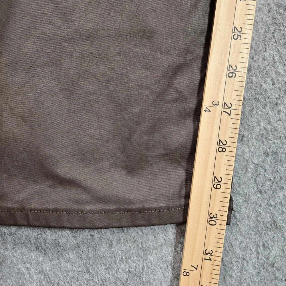 BoohooMAN Brand Pants Mens 36x30 Brown Chino Denim Straight Leg Casual Fit